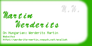 martin werderits business card